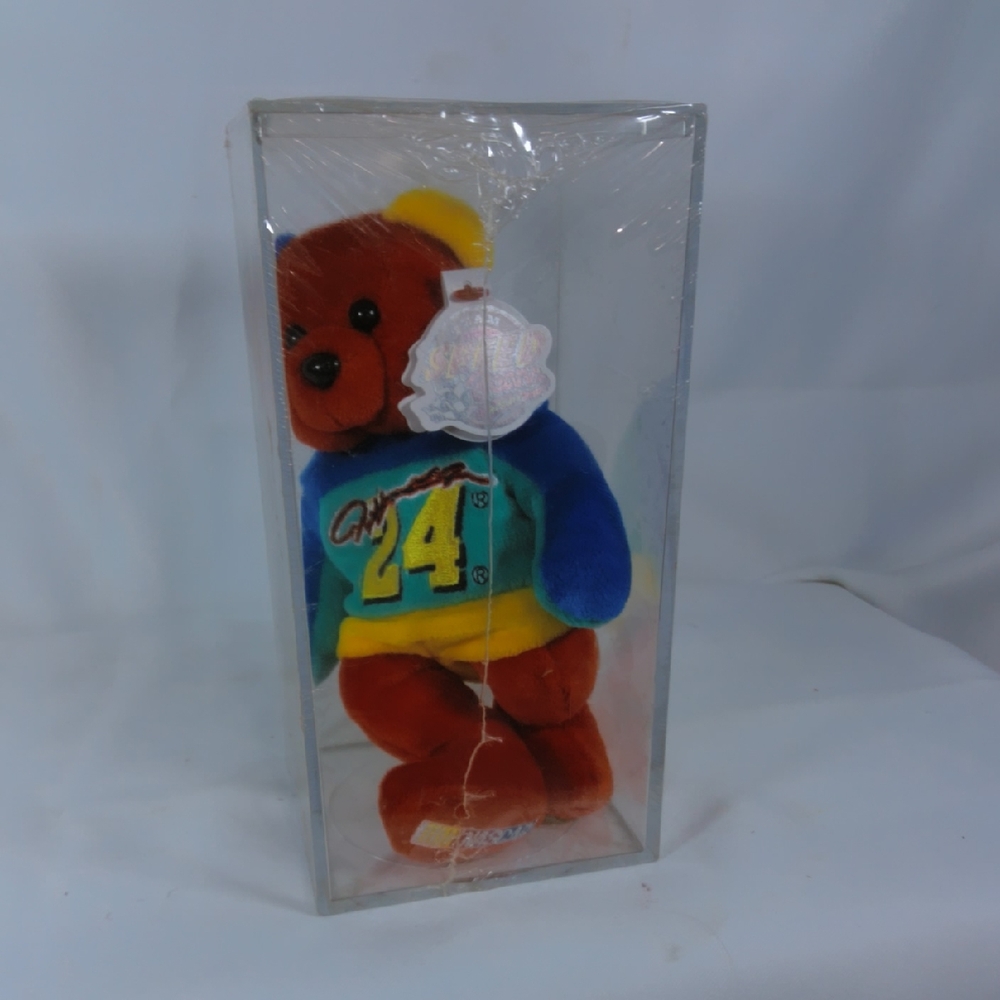 Charming Plush Bear with Blue and Yellow Accents